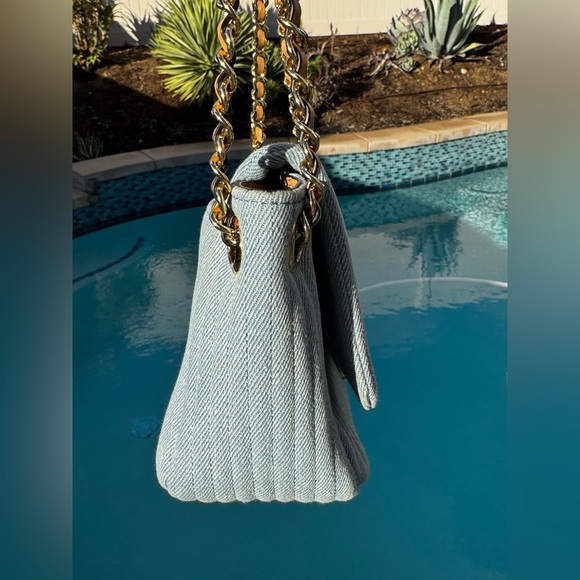 Henri Bendel Quilted Denim Convertible Crossbody bag - Picture 13 of 15